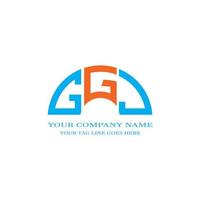 ggj lettera logo design creativo con grafica vettoriale