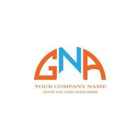 gna lettera logo design creativo con grafica vettoriale