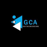 gca lettera logo design creativo con grafica vettoriale