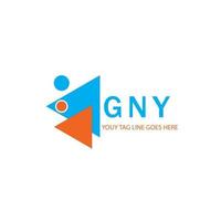 gny lettera logo design creativo con grafica vettoriale