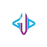gjd lettera logo design creativo con grafica vettoriale