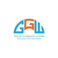 ggw lettera logo design creativo con grafica vettoriale