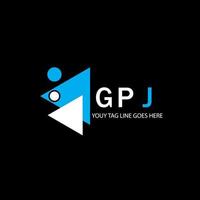 gpj lettera logo design creativo con grafica vettoriale
