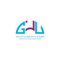 gju lettera logo design creativo con grafica vettoriale
