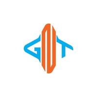 gnt lettera logo design creativo con grafica vettoriale