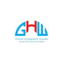 ghw lettera logo design creativo con grafica vettoriale