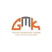 gmk lettera logo design creativo con grafica vettoriale