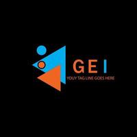 gei lettera logo design creativo con grafica vettoriale