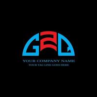 gzq lettera logo design creativo con grafica vettoriale