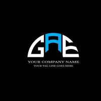 gae lettera logo design creativo con grafica vettoriale