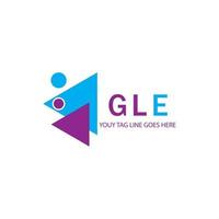 gle lettera logo design creativo con grafica vettoriale