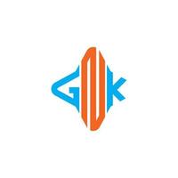 gnk lettera logo design creativo con grafica vettoriale