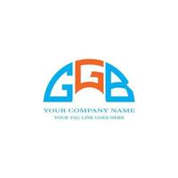 ggb lettera logo design creativo con grafica vettoriale