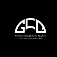 gcq lettera logo design creativo con grafica vettoriale