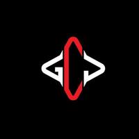gcj lettera logo design creativo con grafica vettoriale