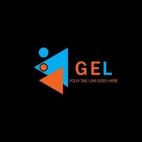 design creativo del logo della lettera del gel con grafica vettoriale