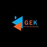 gek lettera logo design creativo con grafica vettoriale