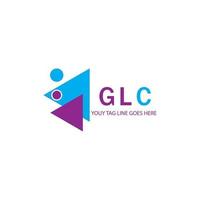glc lettera logo design creativo con grafica vettoriale