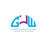 gjw lettera logo design creativo con grafica vettoriale