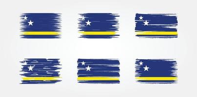 collezione di bandiere curaçao. bandiera nazionale vettore