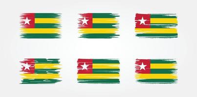 collezione di bandiere del Togo. bandiera nazionale vettore