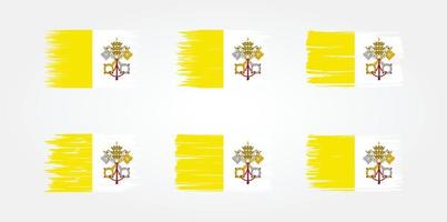 collezione bandiera vaticana. bandiera nazionale vettore