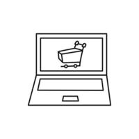 vettore moderno dell'icona dello shopping online