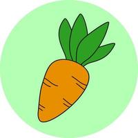 icona piatta cibo sano carota illustrazione vettoriale