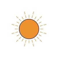 icona del tempo delle previsioni della luce solare vettore