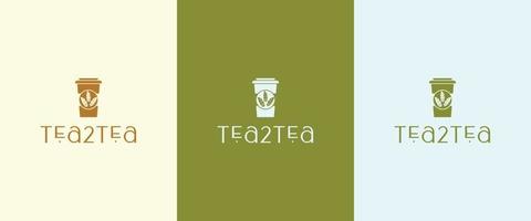 disegno dell'icona di vettore del modello di logo della tazza di caffè. l'elemento caffè e l'illustrazione degli accessori per il caffè possono essere utilizzati come logo o icona in qualità premium. design del logo del tè 2 tè.