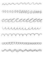 set di illustrazioni vettoriali doodle set di pennelli per il design