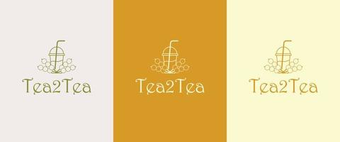 disegno dell'icona di vettore del modello di logo della tazza di caffè. l'elemento caffè e l'illustrazione degli accessori per il caffè possono essere utilizzati come logo o icona in qualità premium. design del logo del tè 2 tè.