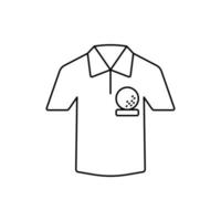 vettore dell'icona della maglietta sportiva di golf