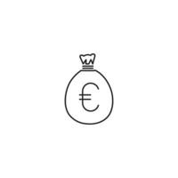 vettore icona valuta euro stock