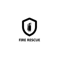 icona della caserma dei pompieri, icona dei vigili del fuoco, icona dei vigili del fuoco in cerchio vettore