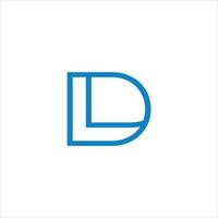 lettera iniziale logo dl, ld, modello icona logo. vettore
