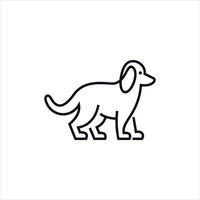 logo del cane e modello di vettore di disegno dell'icona.