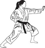 illustrazione vettoriale di karate