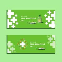 banner per la giornata mondiale della farmacia vettore