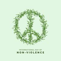 illustrazione vettoriale giornata internazionale della non violenza