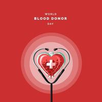 illustrazione della giornata mondiale del donatore di sangue vettore