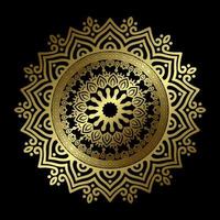 sfondo di design mandala ornamentale di lusso in colore oro vettore