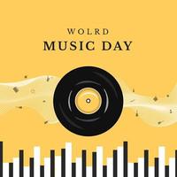 illustrazione vettoriale della giornata mondiale della musica