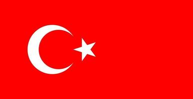 colore isolato illustrazione vettoriale della bandiera della Turchia