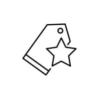 icona del miglior prezzo isolato su sfondo bianco. cartellino del prezzo con vettore icona linea stella.