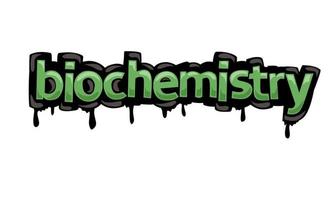 disegno vettoriale di scrittura biochimica su sfondo bianco