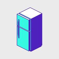 illustrazione dell'icona vettoriale isometrica del frigorifero o del frigorifero