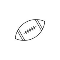 rugby, football americano icona linea sottile illustrazione vettoriale modello logo. adatto a molti scopi.