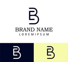 modello di progettazione del logo della lettera e e b vettore