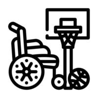 illustrazione vettoriale dell'icona della linea di vita inclusiva dello sport